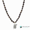 TCC™ Natural Kamal Gatta Beads With Stainless Steel Hanuman Ji Pendant